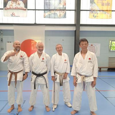 Hocine reçu à l'examen du shodan (1er dan Jka) Summer Camp de Senlis 16/18 06/2023